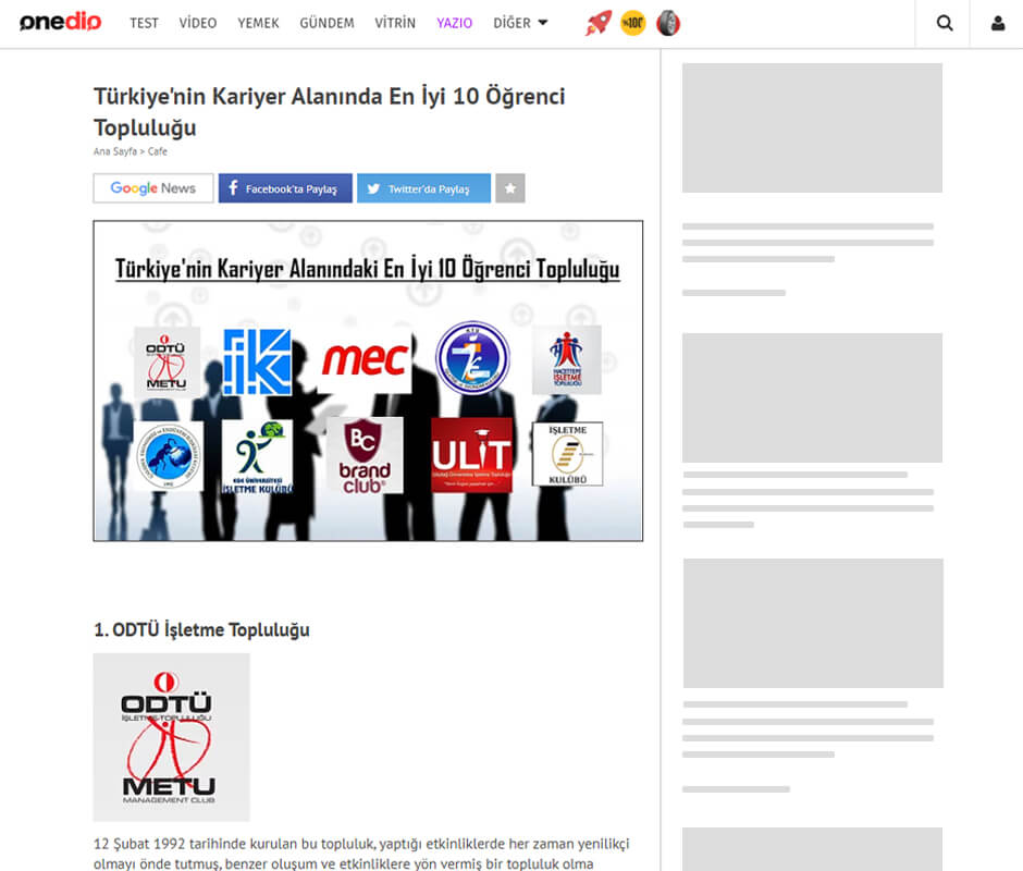 Türkiye'nin Kariyer Alanında En İyi 10 Öğrenci Topluluğu
